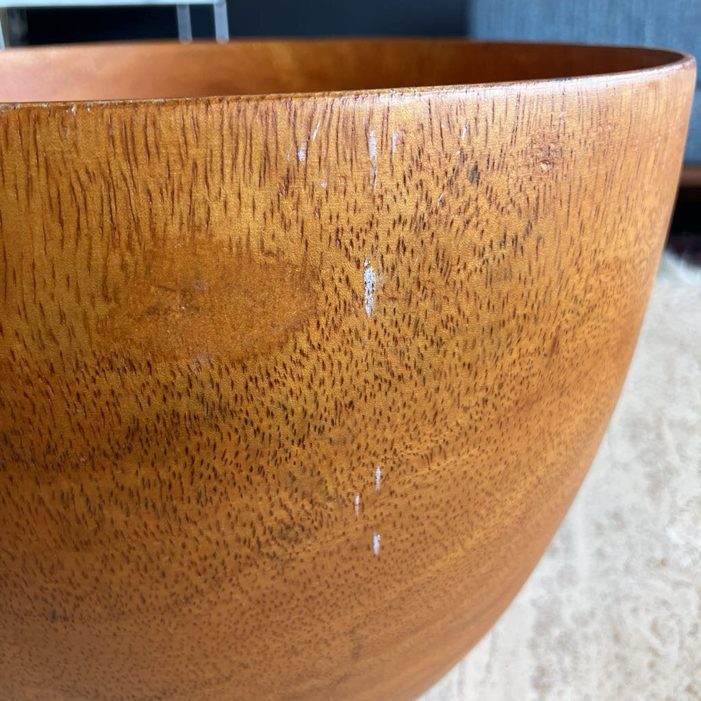 Vintage Hand-Turned Wooden Bahari Bowl