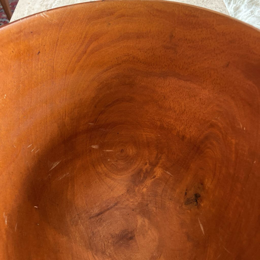 Vintage Hand-Turned Wooden Bahari Bowl