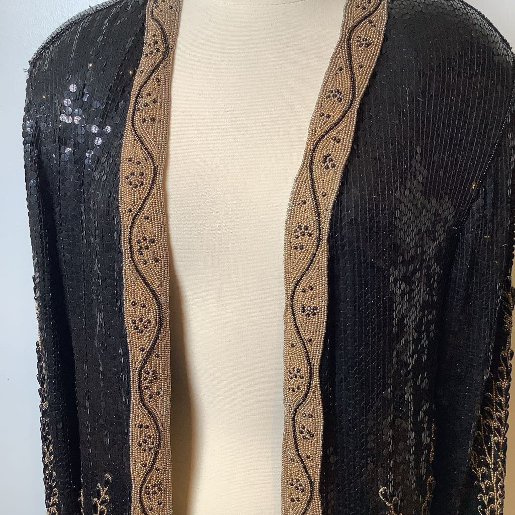 Sequin Black Tie Vintage Blazer Dorothy's NYC