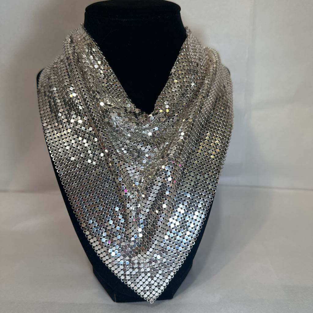 1970s Oromesh Mesh Bib Necklace