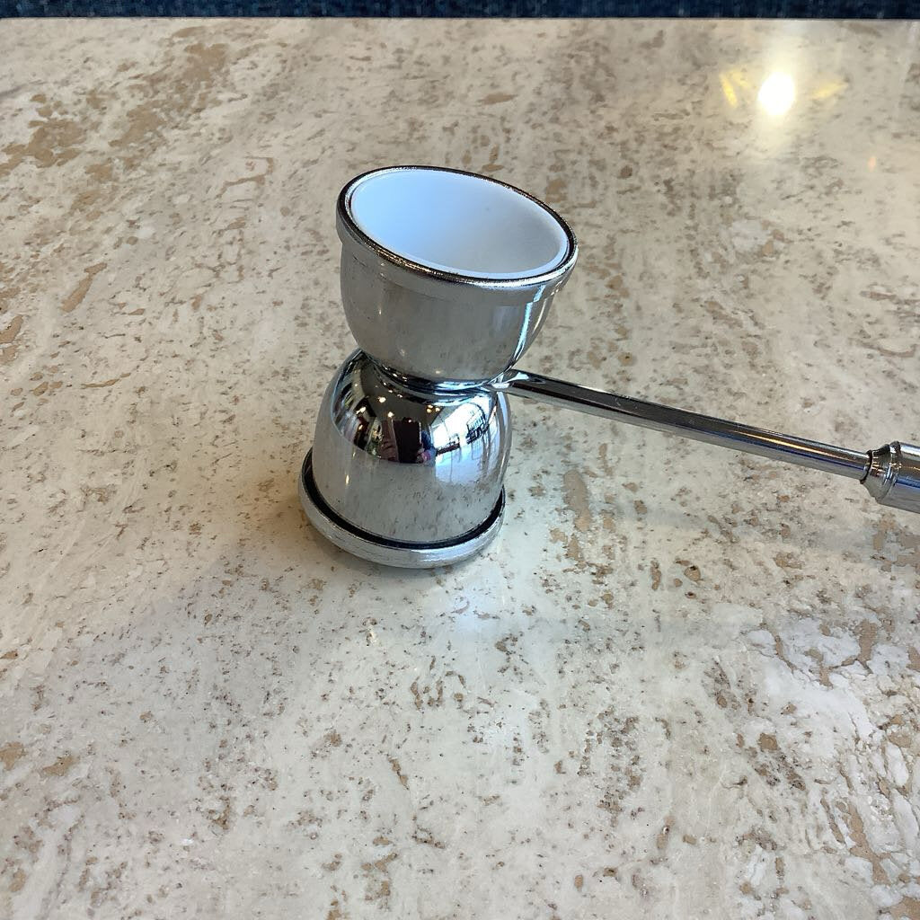 Vtg Unmarked Chrome Cocktail Jigger