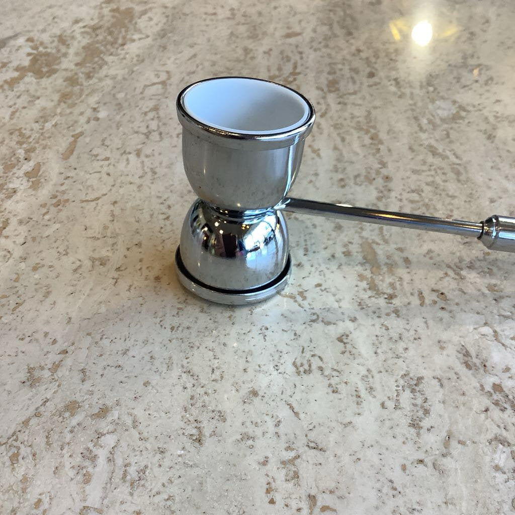 Vtg Unmarked Chrome Cocktail Jigger