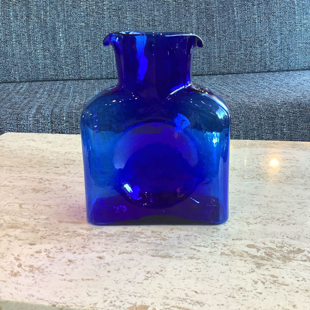 Vintage Blenko Cobalt Glass Pitcher