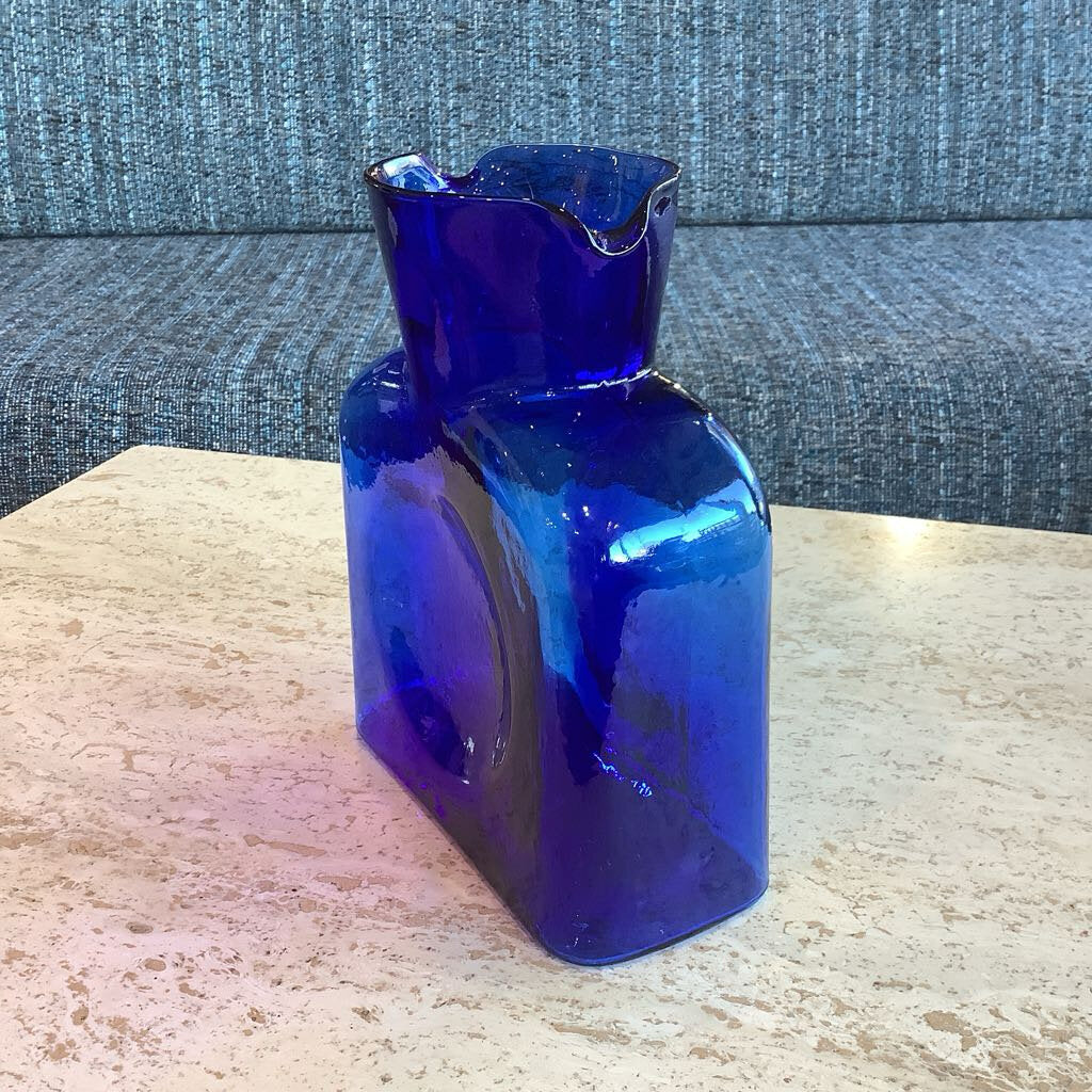 Vintage Blenko Cobalt Glass Pitcher