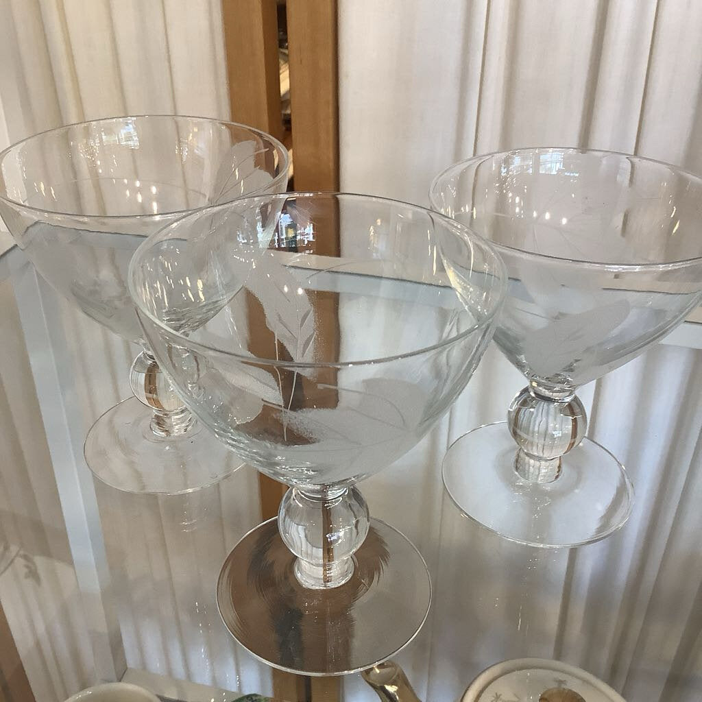 MCM "Cameo by McBride" Dessert Glasses - Set of 3