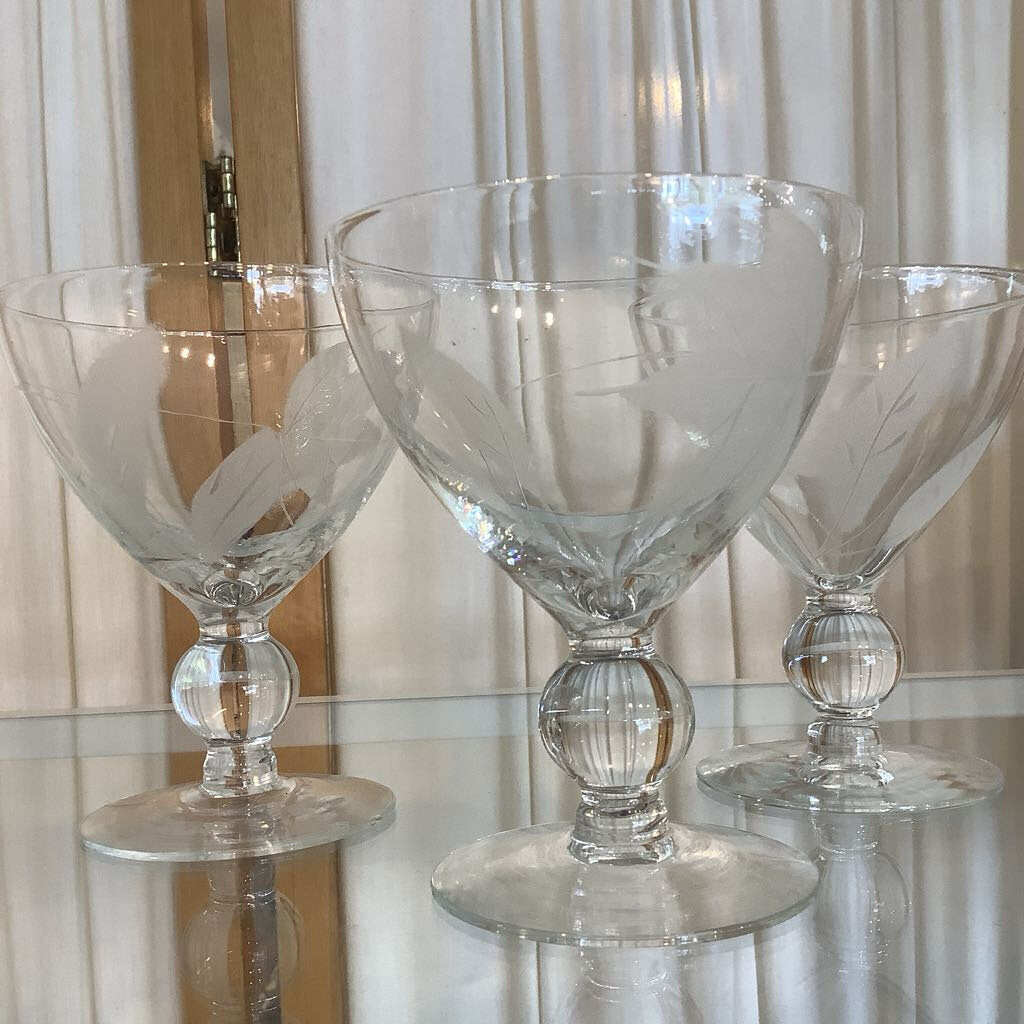 MCM "Cameo by McBride" Dessert Glasses - Set of 3