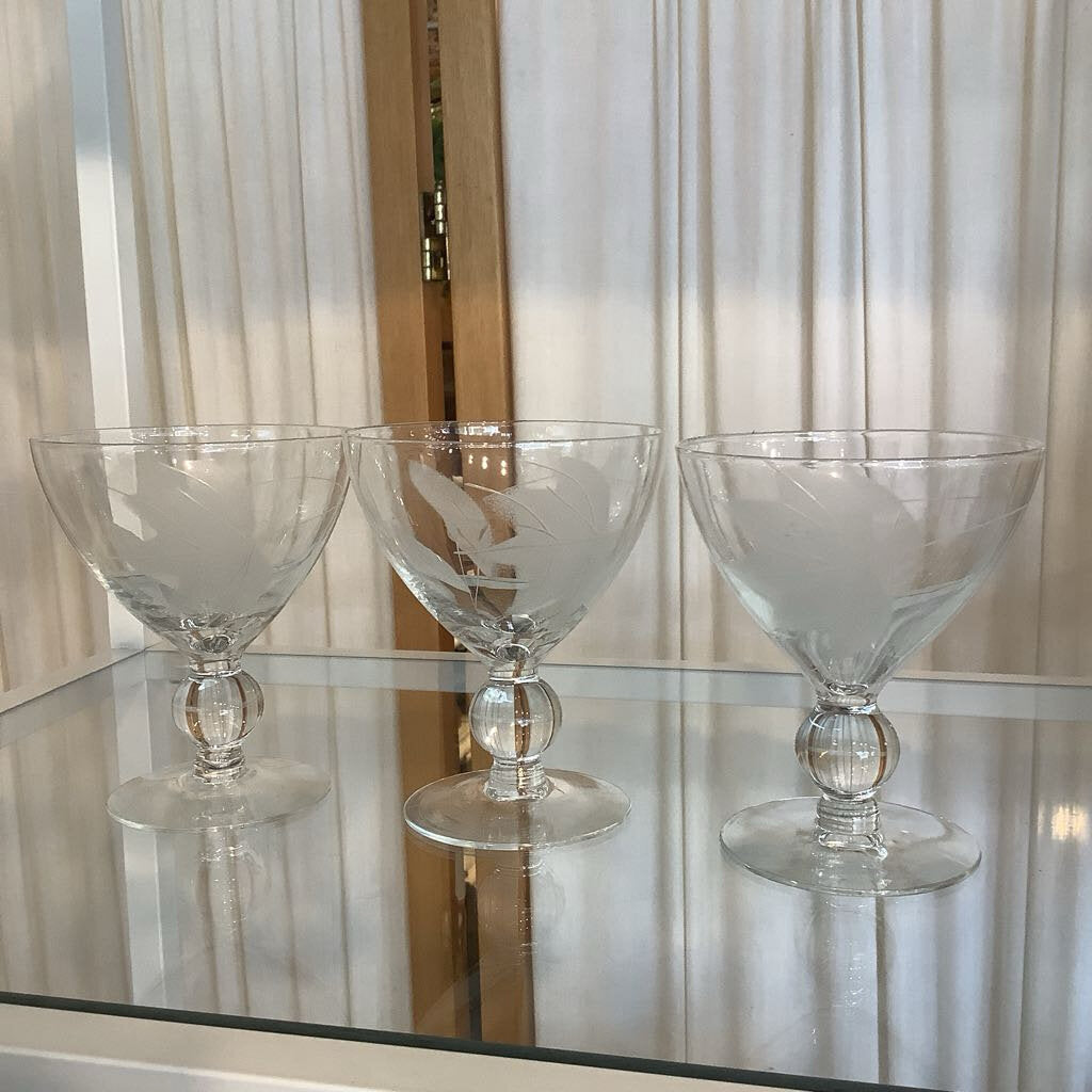 MCM "Cameo by McBride" Dessert Glasses - Set of 3