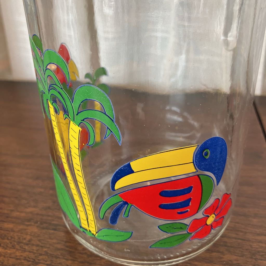 Vintage Toucan Tumbler & Pitcher Set