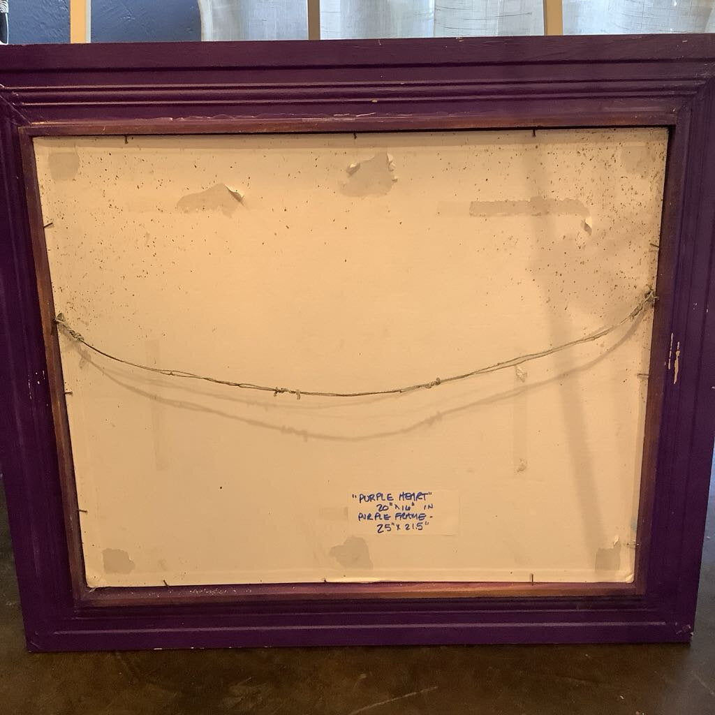 Original Acrylic Heart in Purple Frame