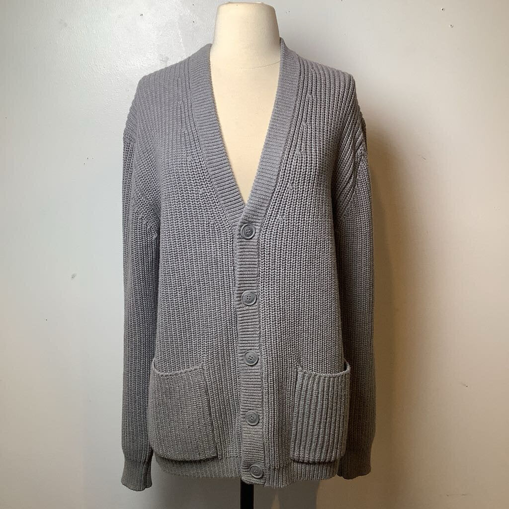 French Connection Cable Cardigan Gray