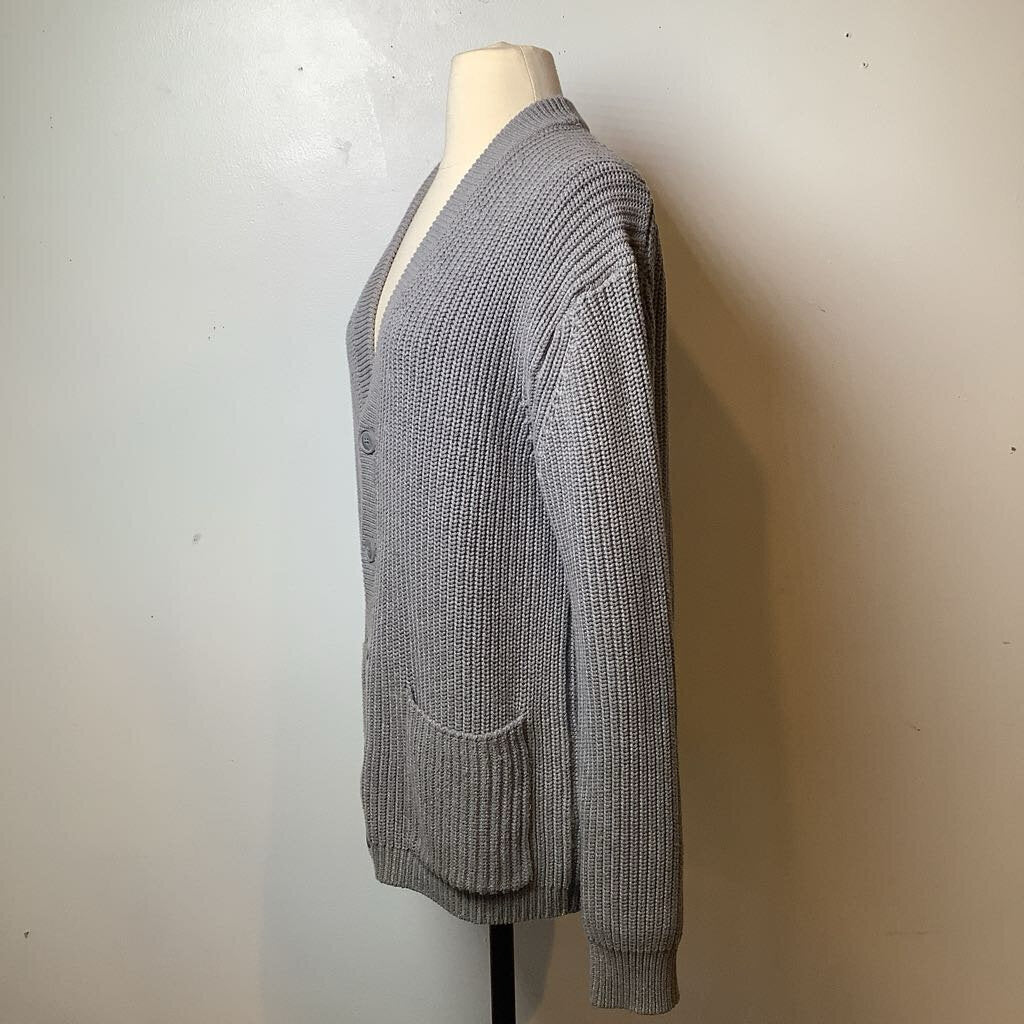 French Connection Cable Cardigan Gray