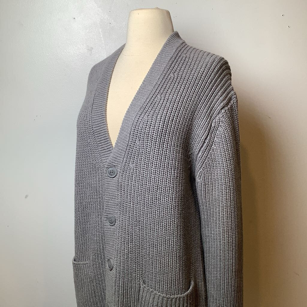 French Connection Cable Cardigan Gray