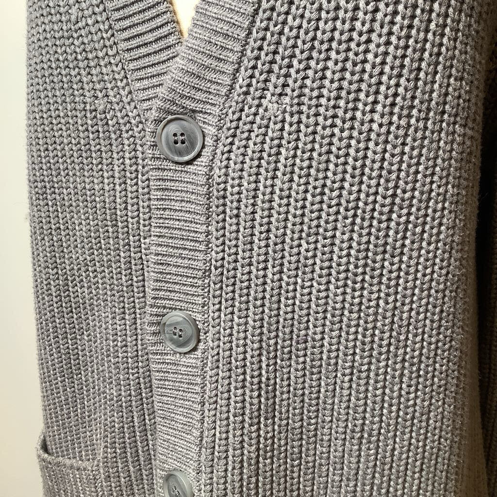 French Connection Cable Cardigan Gray