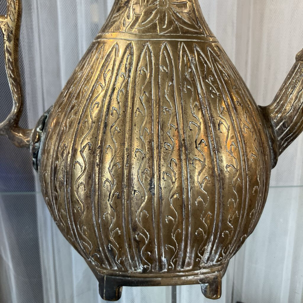 18th Century North Indian Engraved Brass Ewer