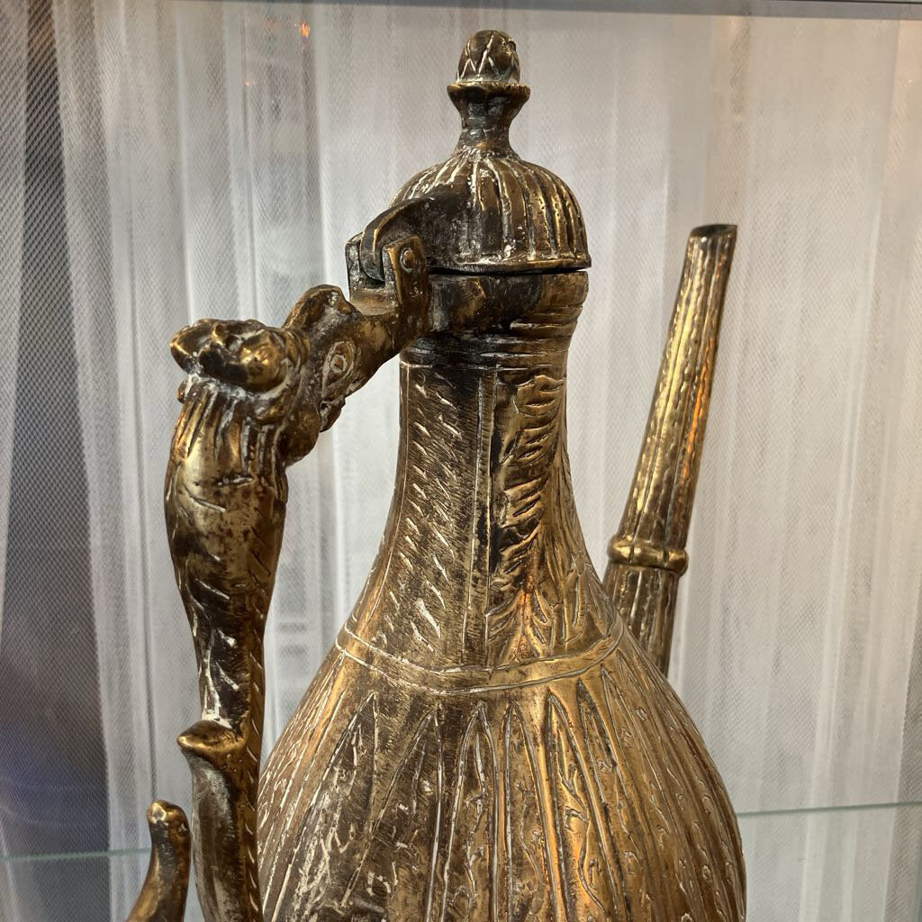 18th Century North Indian Engraved Brass Ewer