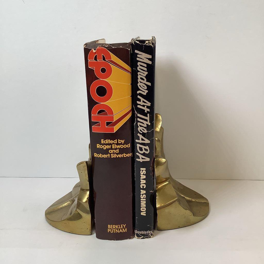 Vintage Brass Maple Leaf bookends
