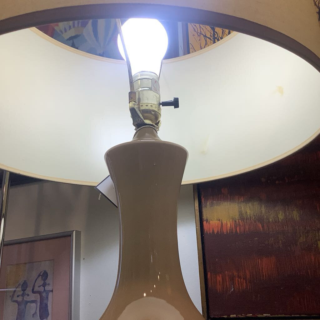 Vintage Ceramic Tan Lamp