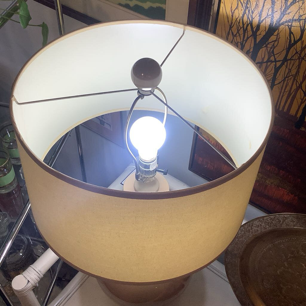 Vintage Ceramic Tan Lamp