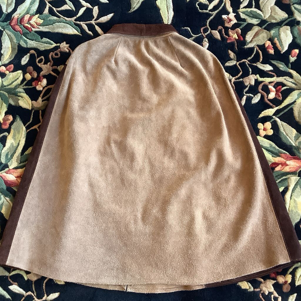 1960s Suede Leather Cape