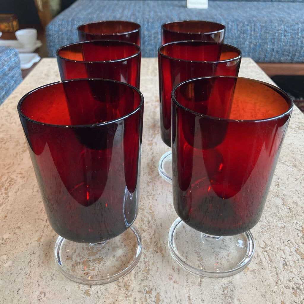 1970s Luminarc "Cavalier" Pattern Glasses