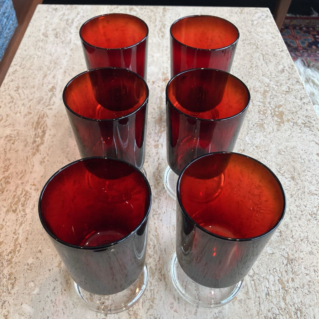 1970s Luminarc "Cavalier" Pattern Glasses