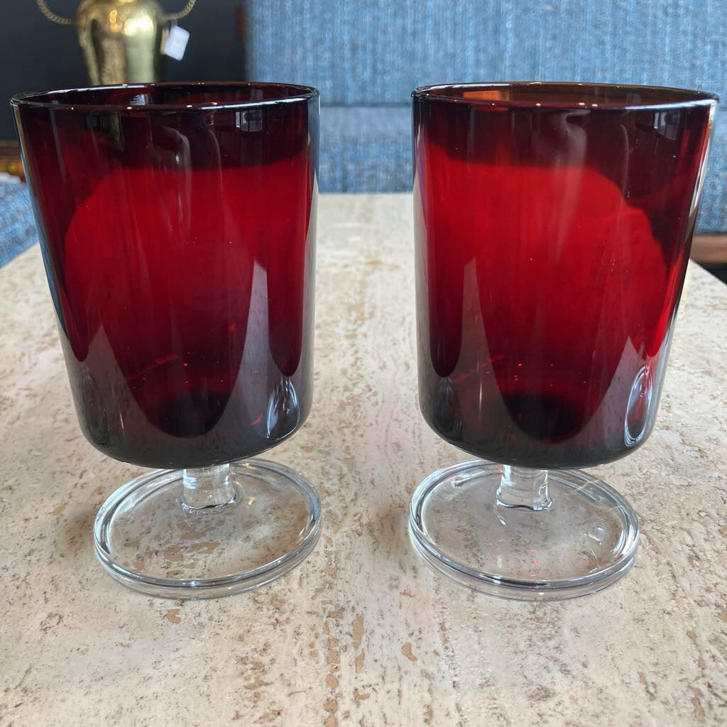 1970s Luminarc "Cavalier" Pattern Glasses