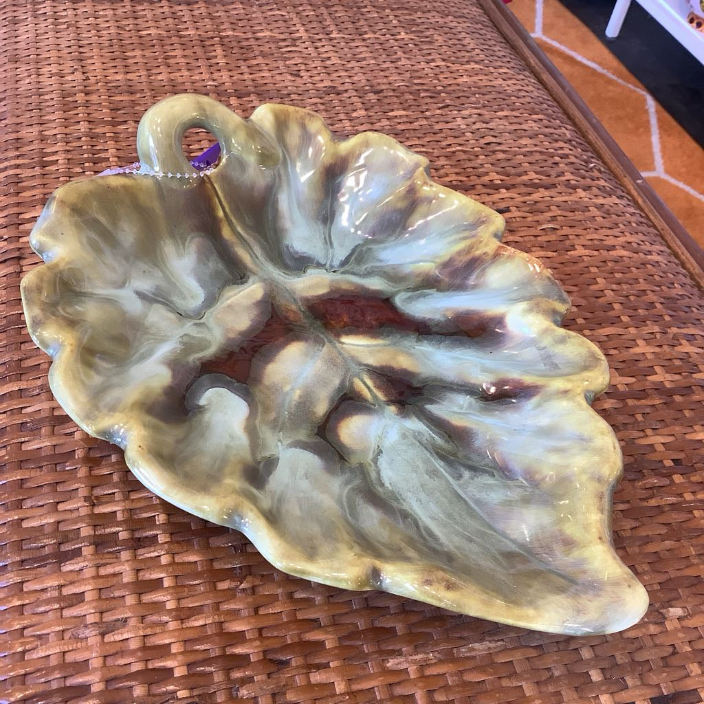Mid-Century Modern Handmade Leaf Dish