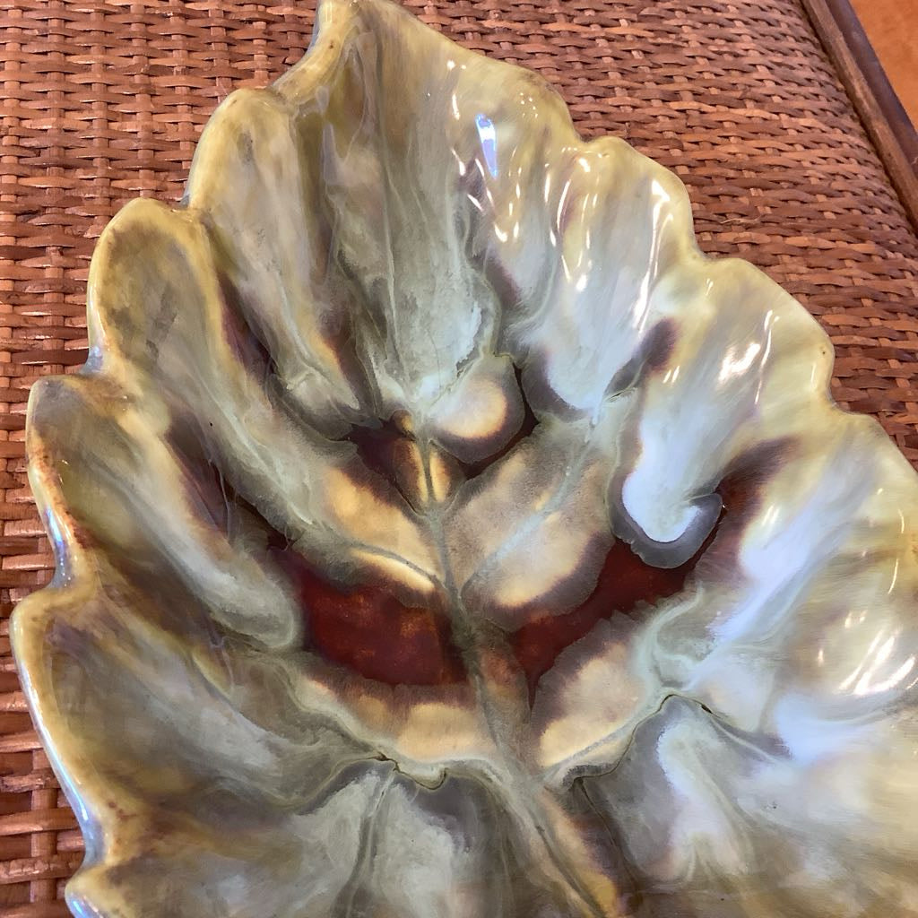 Mid-Century Modern Handmade Leaf Dish