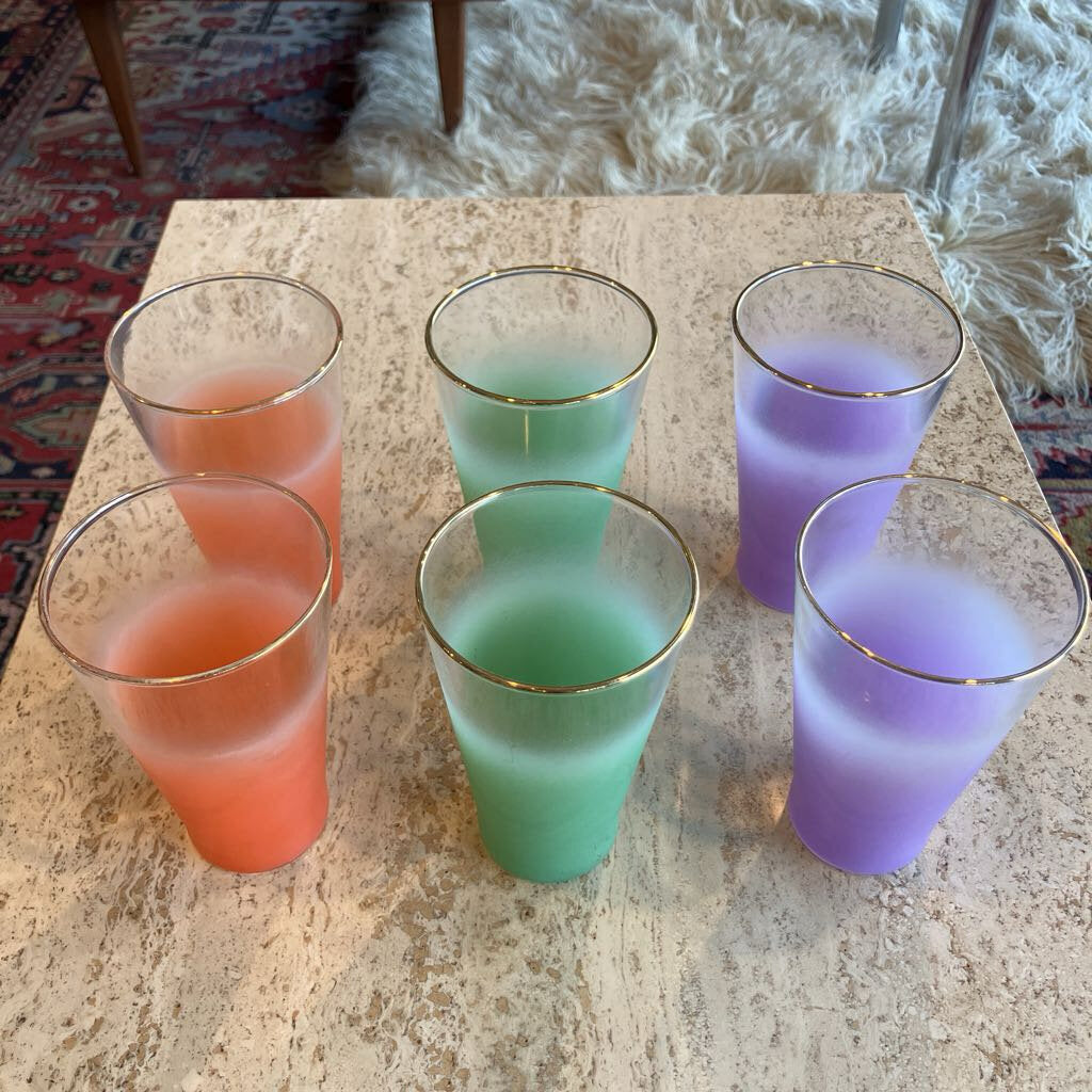 Mid-Century Blendo Frosted Tumblers