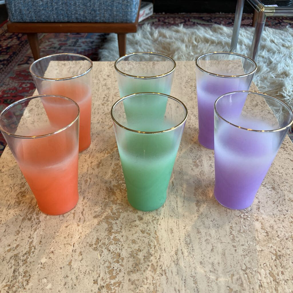 Mid-Century Blendo Frosted Tumblers