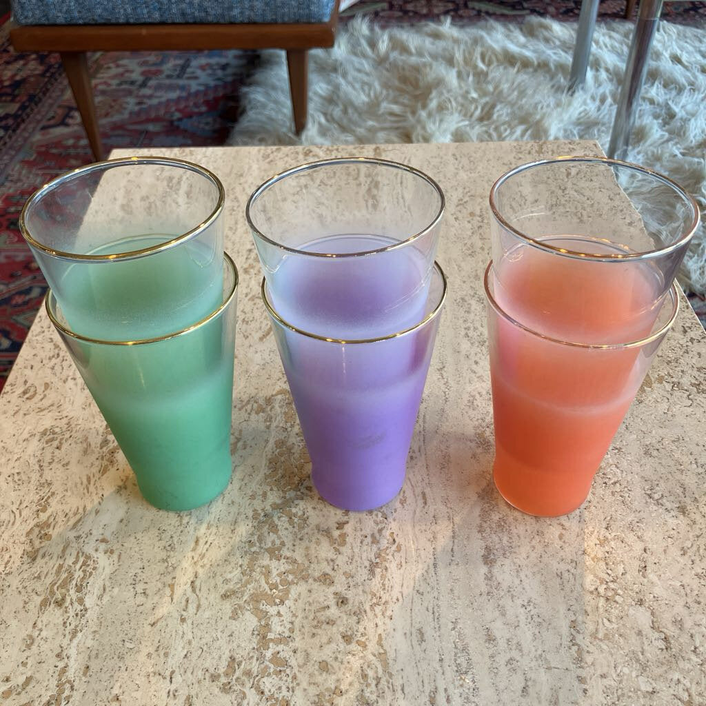 Mid-Century Blendo Frosted Tumblers