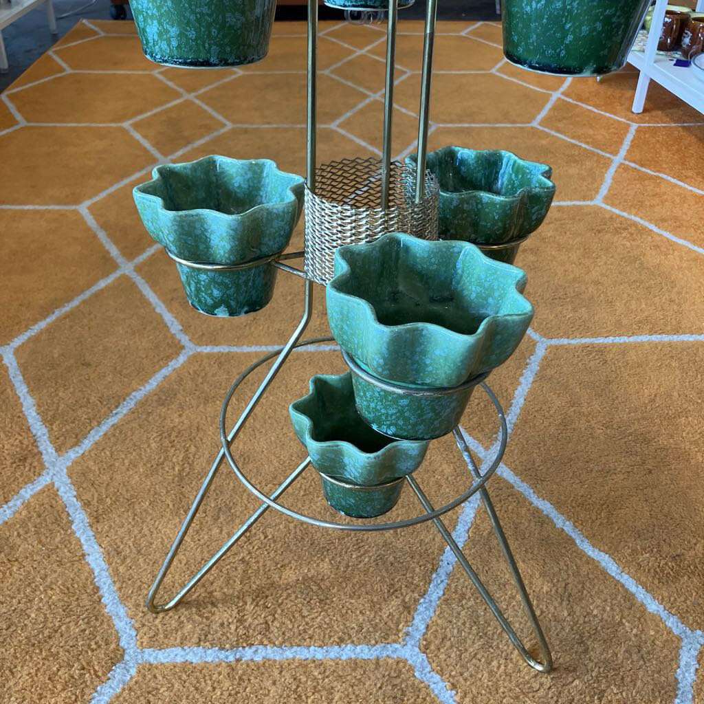 Mid-Century Modern Atomic Plant Stand by Imperial Pottery