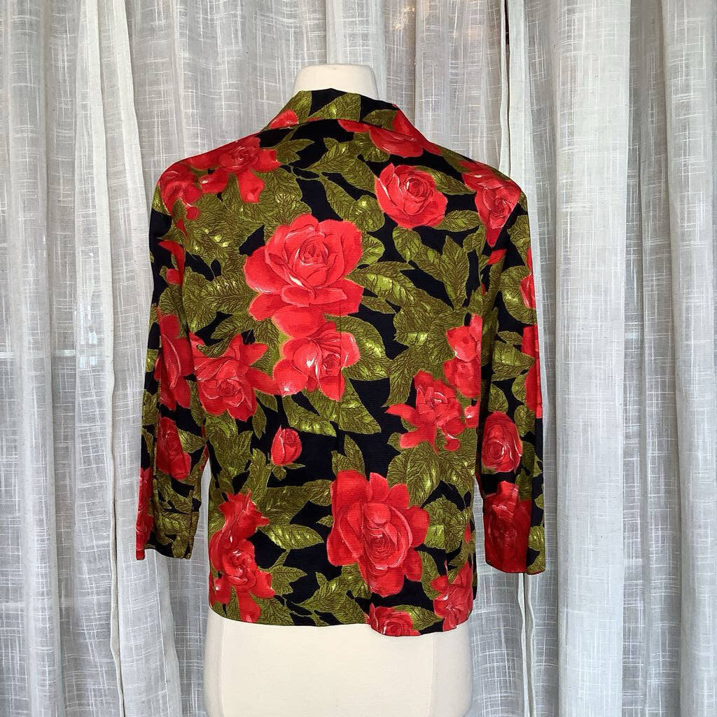 1970s Aladdin Cotton Rose Blouse