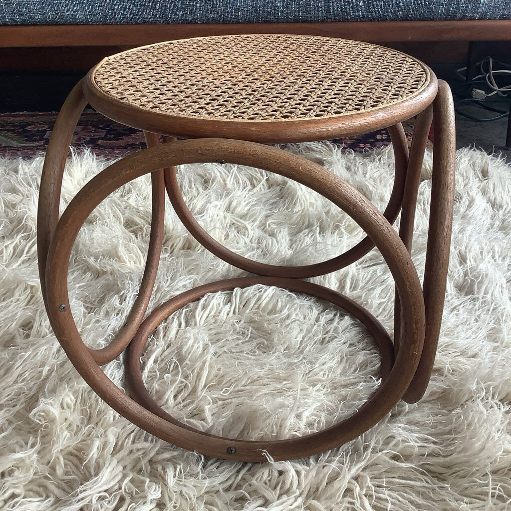 Vintage Thonet Bentwood Footstool Ottoman