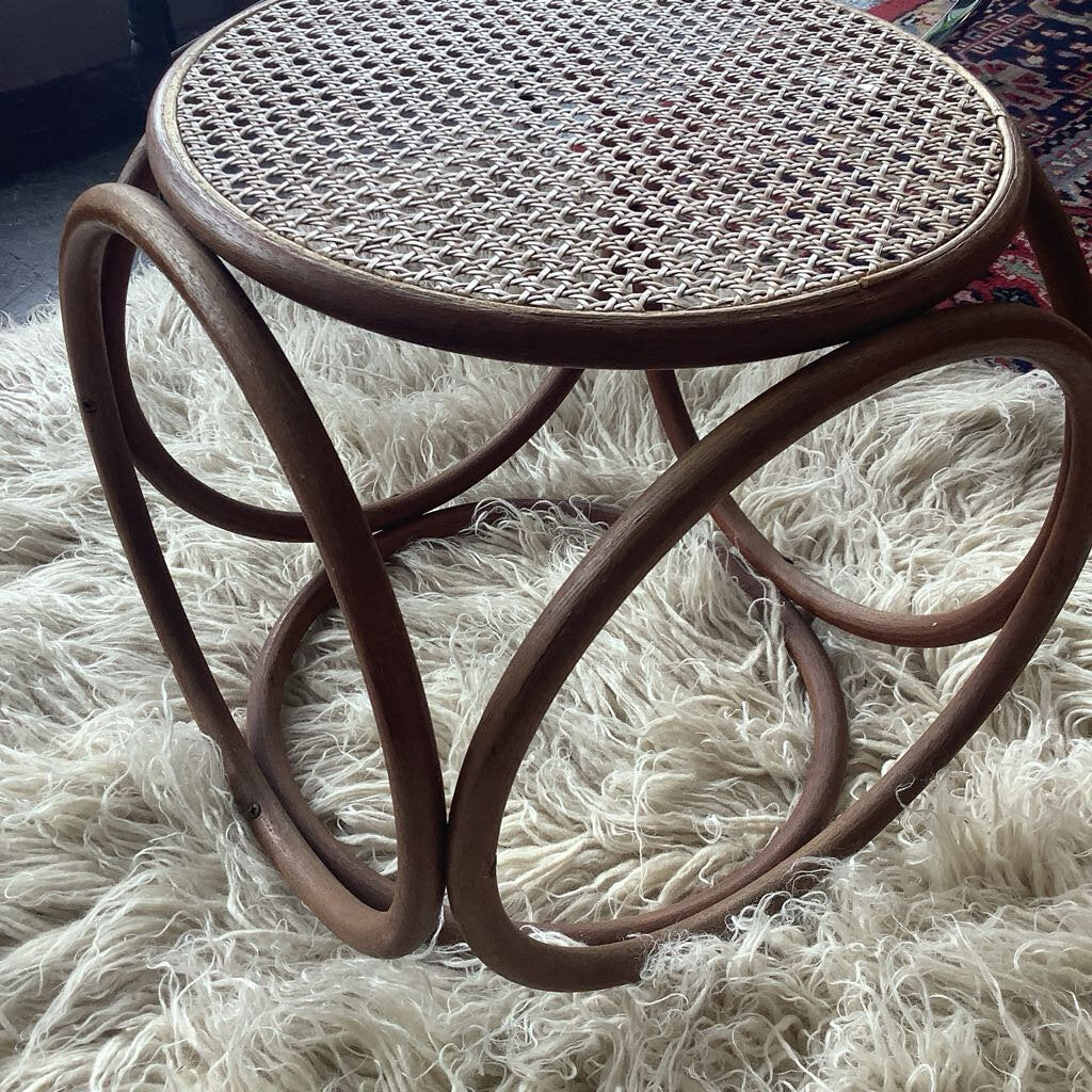 Vintage Thonet Bentwood Footstool Ottoman