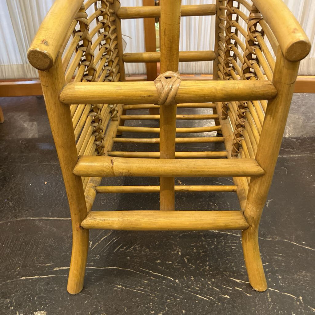 Vintage Rattan Magazine Rack