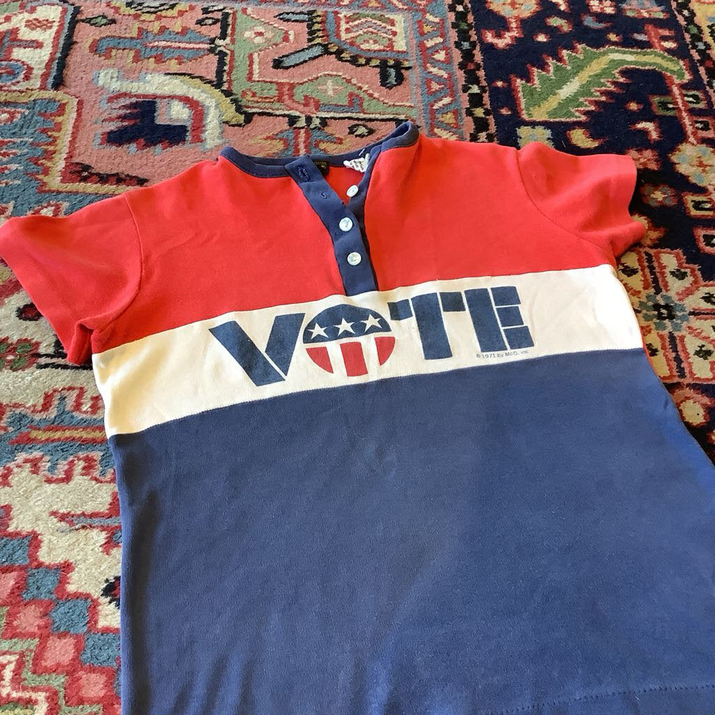 1971 Vote Red White Blue Top