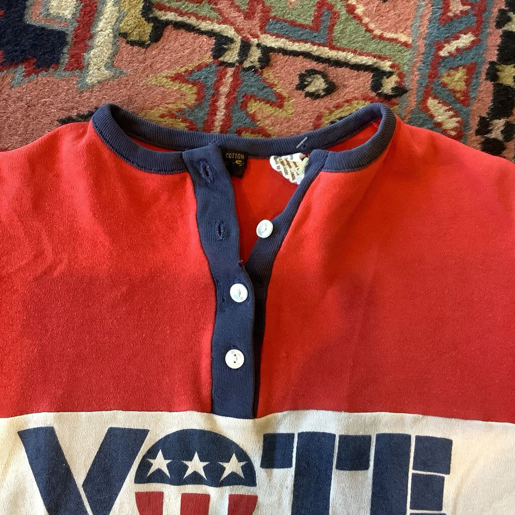 1971 Vote Red White Blue Top