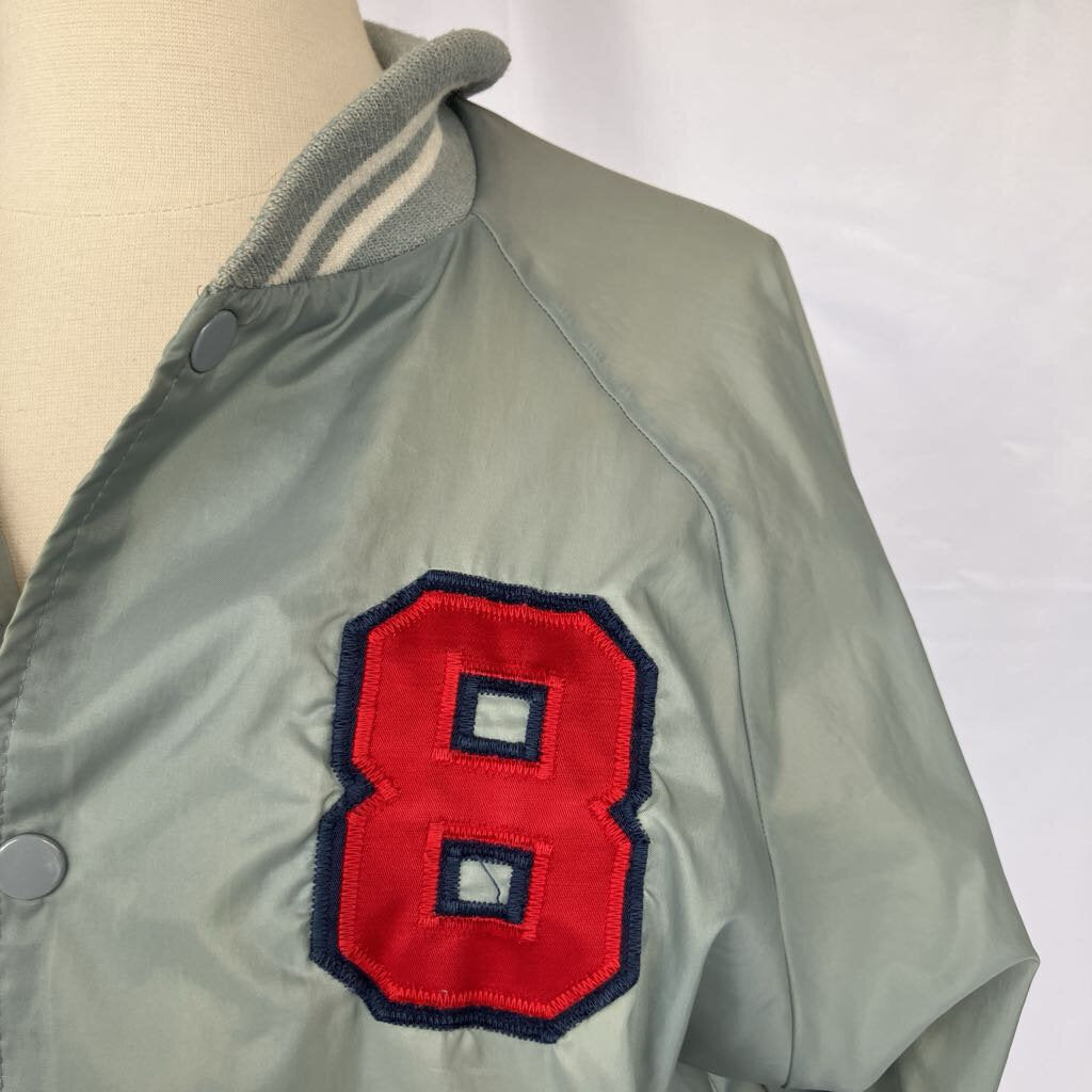 Vintage Woody Gray Nylon Baseball Jacket
