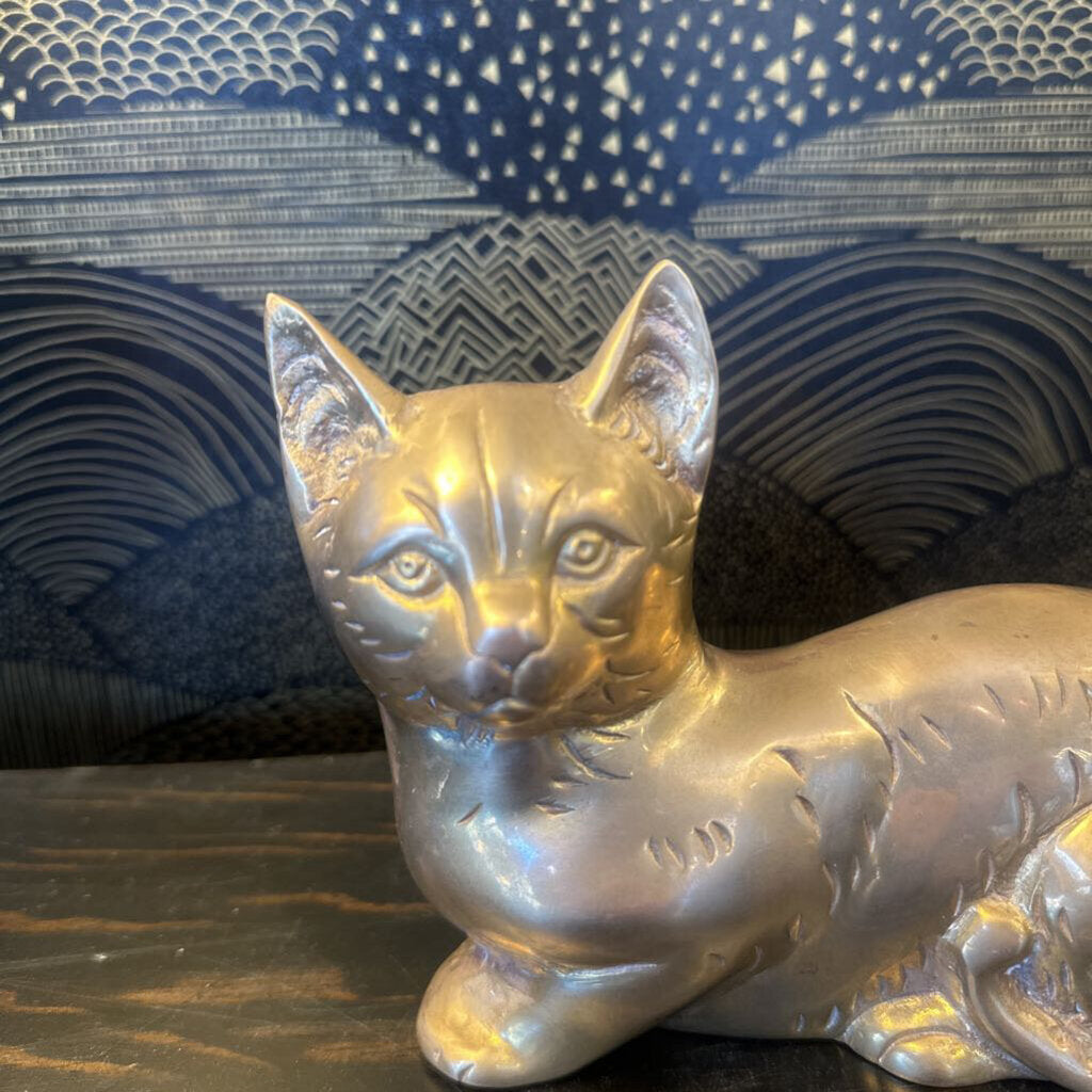 Vintage Brass Cat