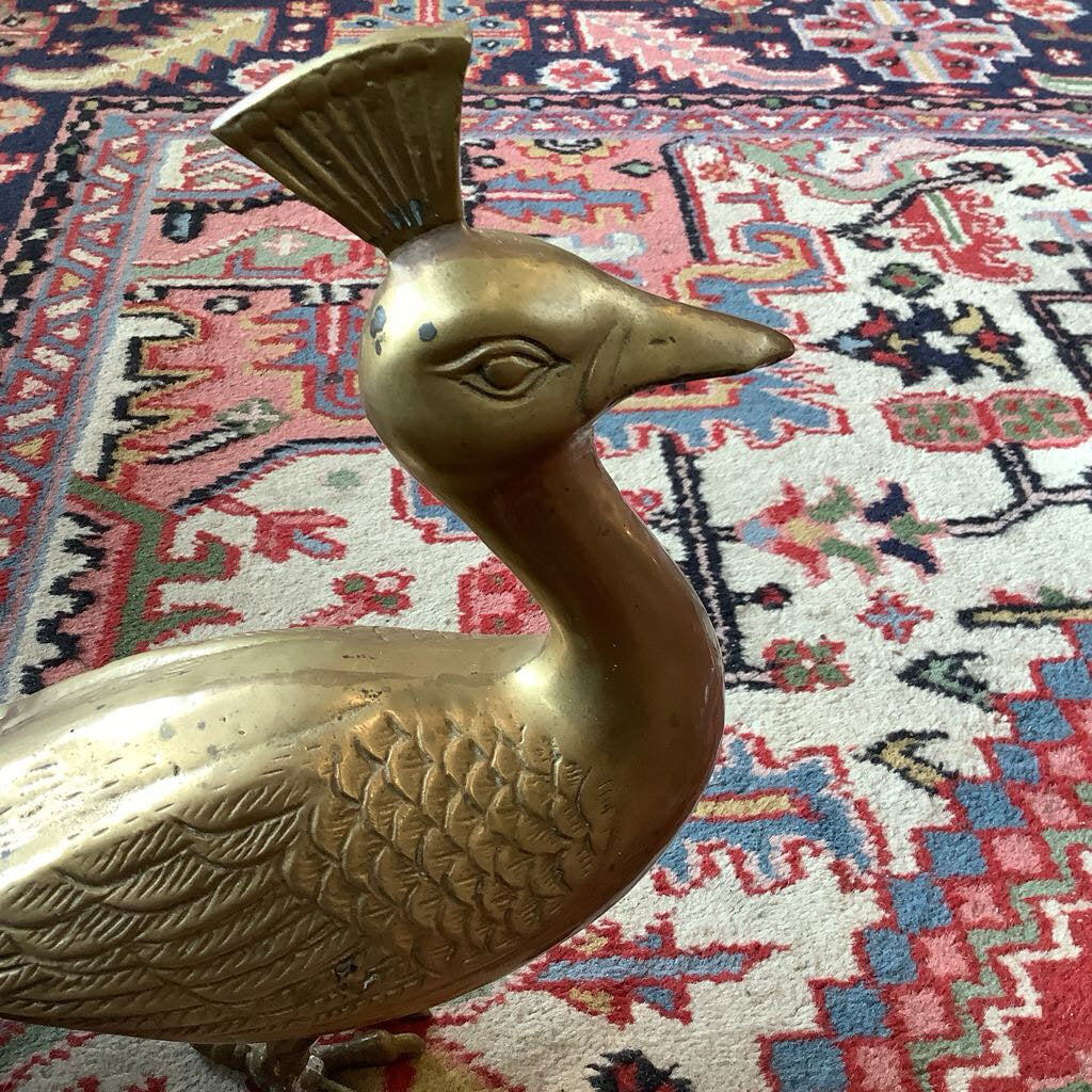 1970's Brass Peacock