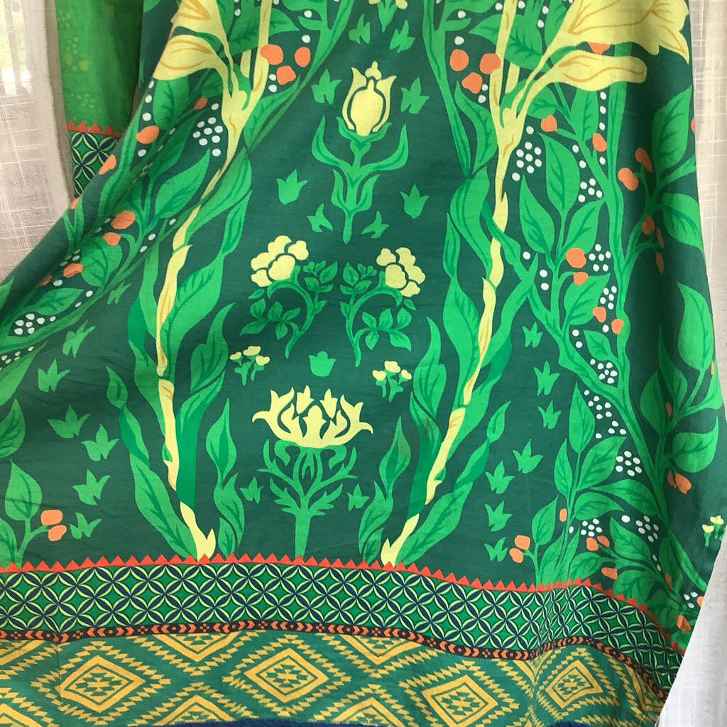 Vintage Print Kurta L 39" S 22.5" B 40" W 38"