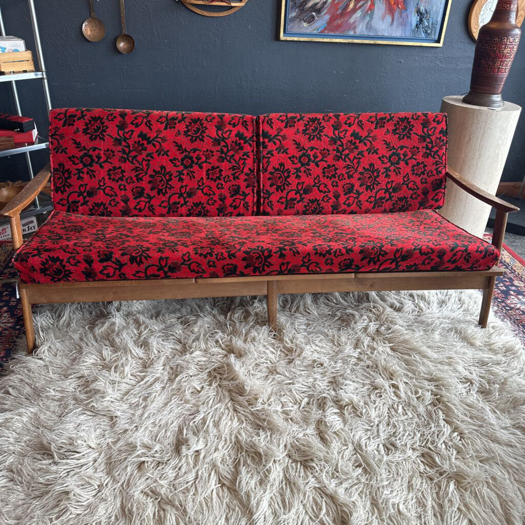 Mid Century 1960s Walnut Sofa/Daybed by Bahama House