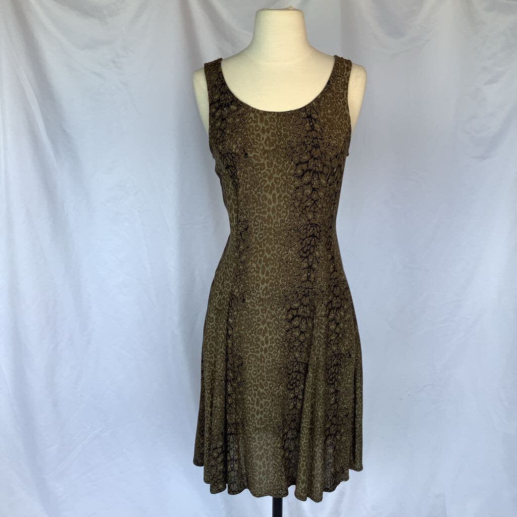 1990s Animal Print Mini Dress