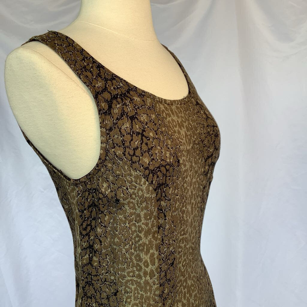 1990s Animal Print Mini Dress