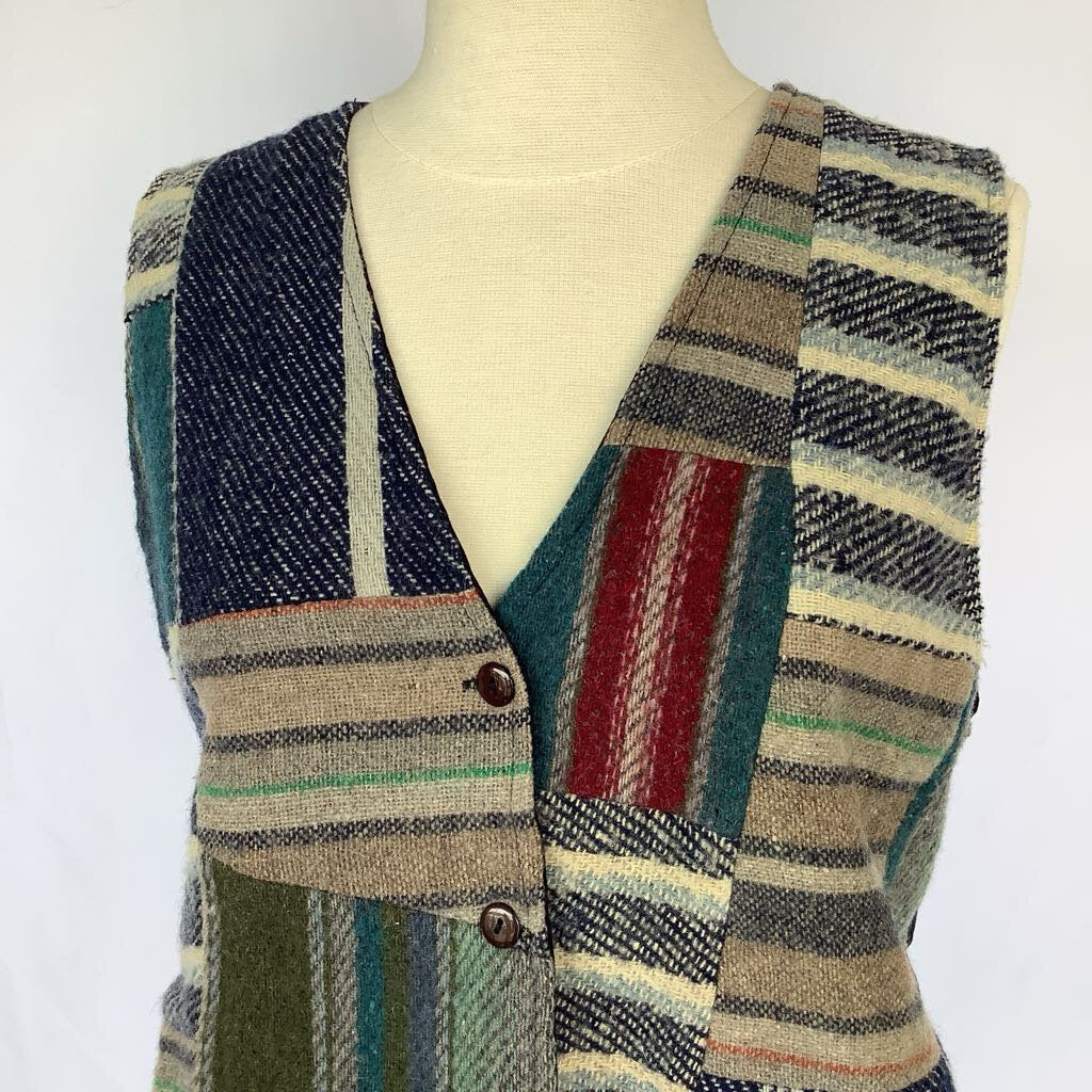 1980s Bonjour Patchwork Vest