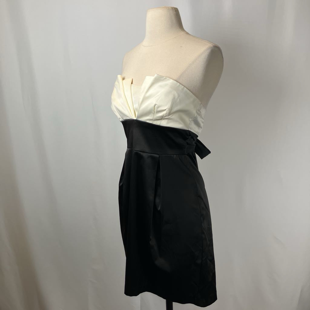 90s Black & White Strapless Cocktail Mini