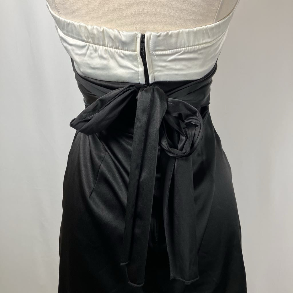 90s Black & White Strapless Cocktail Mini