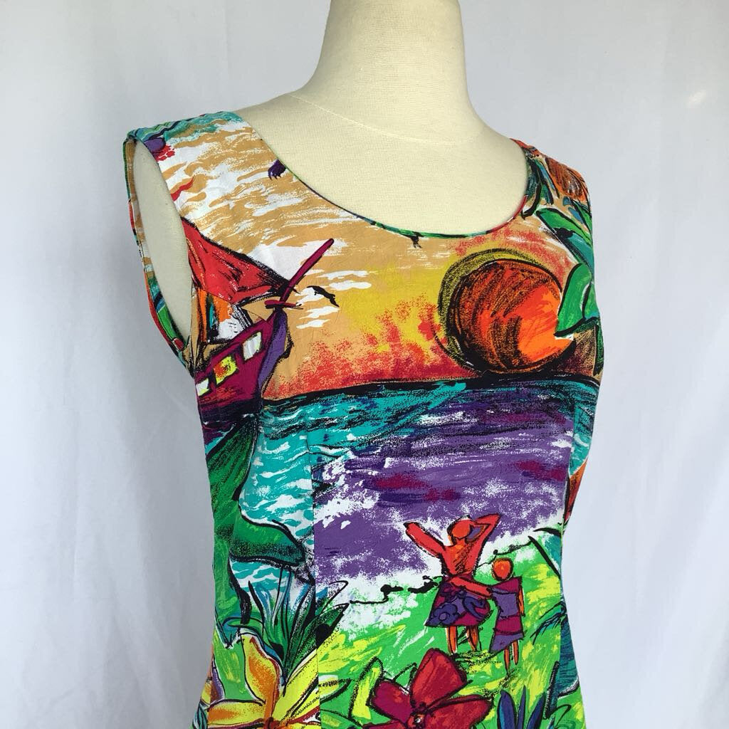 1980s Jams World Tropical Summer Dress
