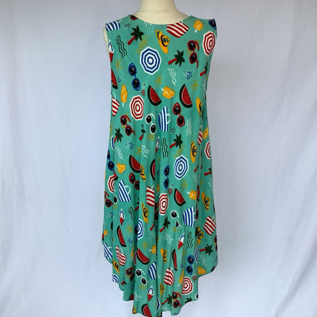 1990s Novelty Print Summer Dress